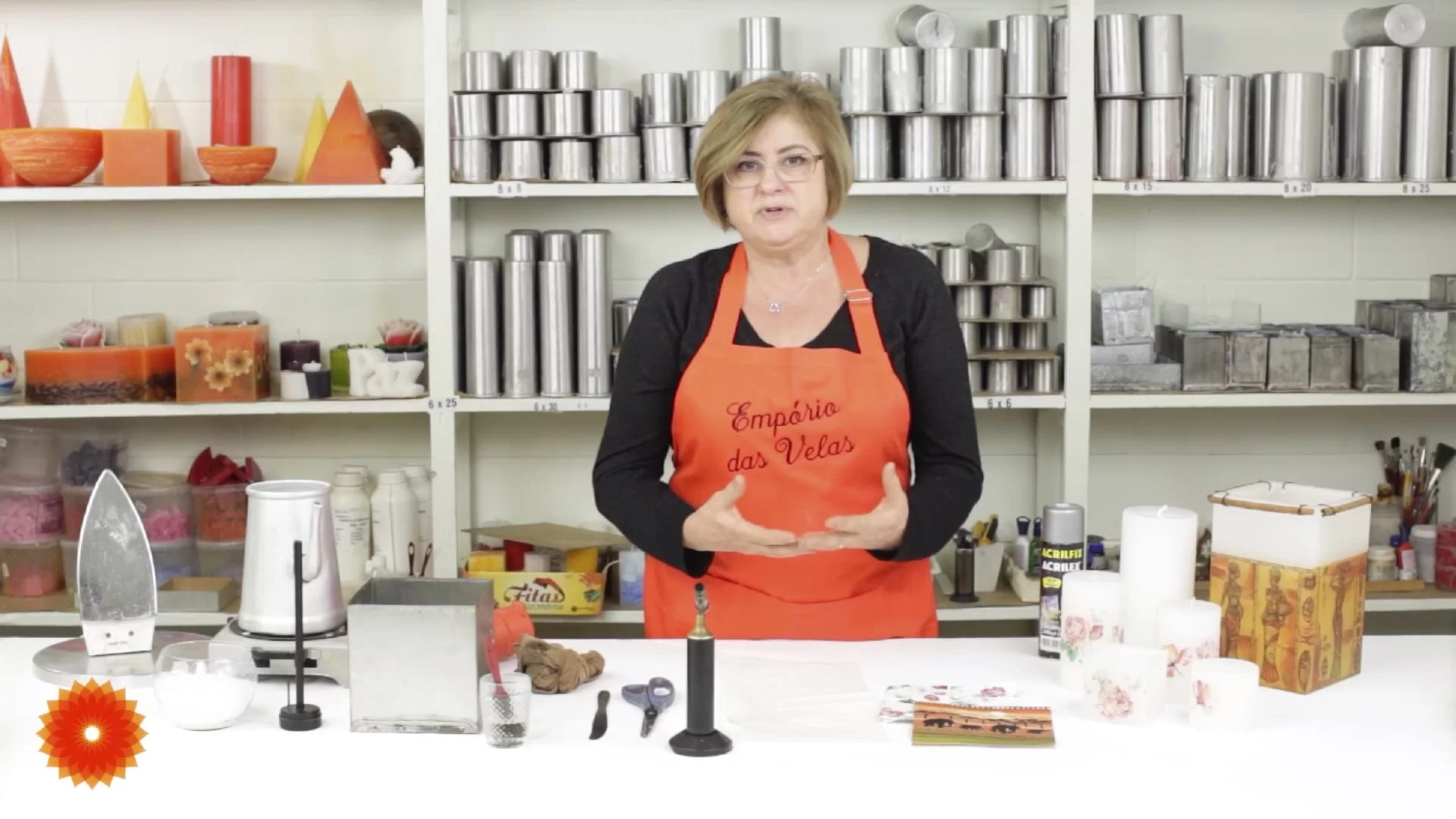 Decoupage na Vela Artesanal