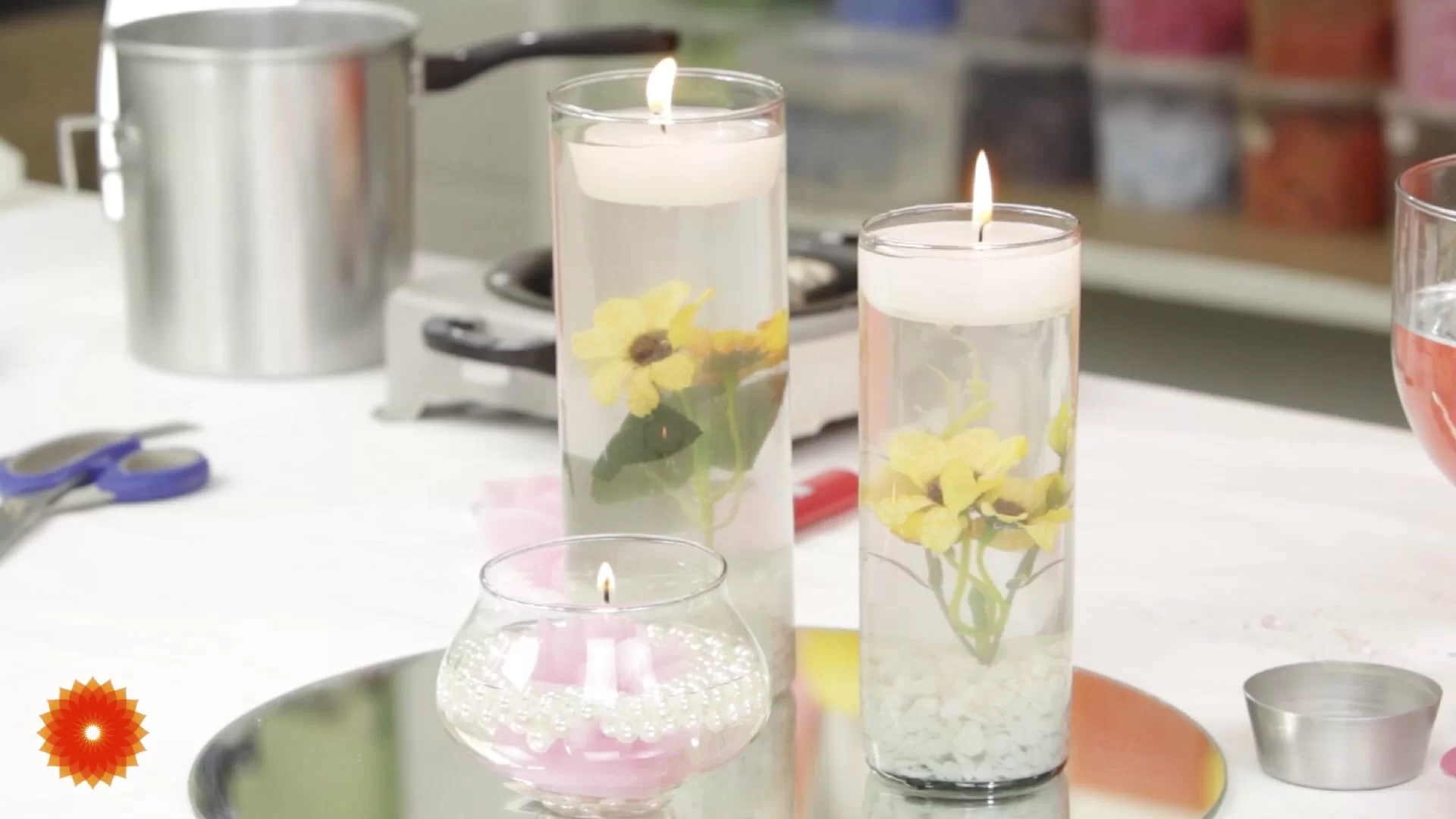 Vela Artesanal Flutuante