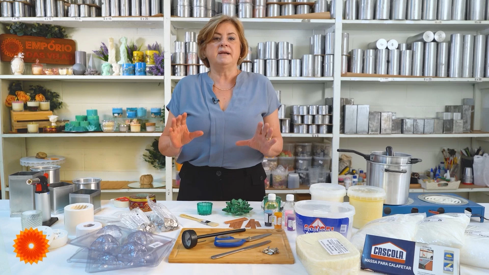 Kit básico para fazer velas com. ceras naturais