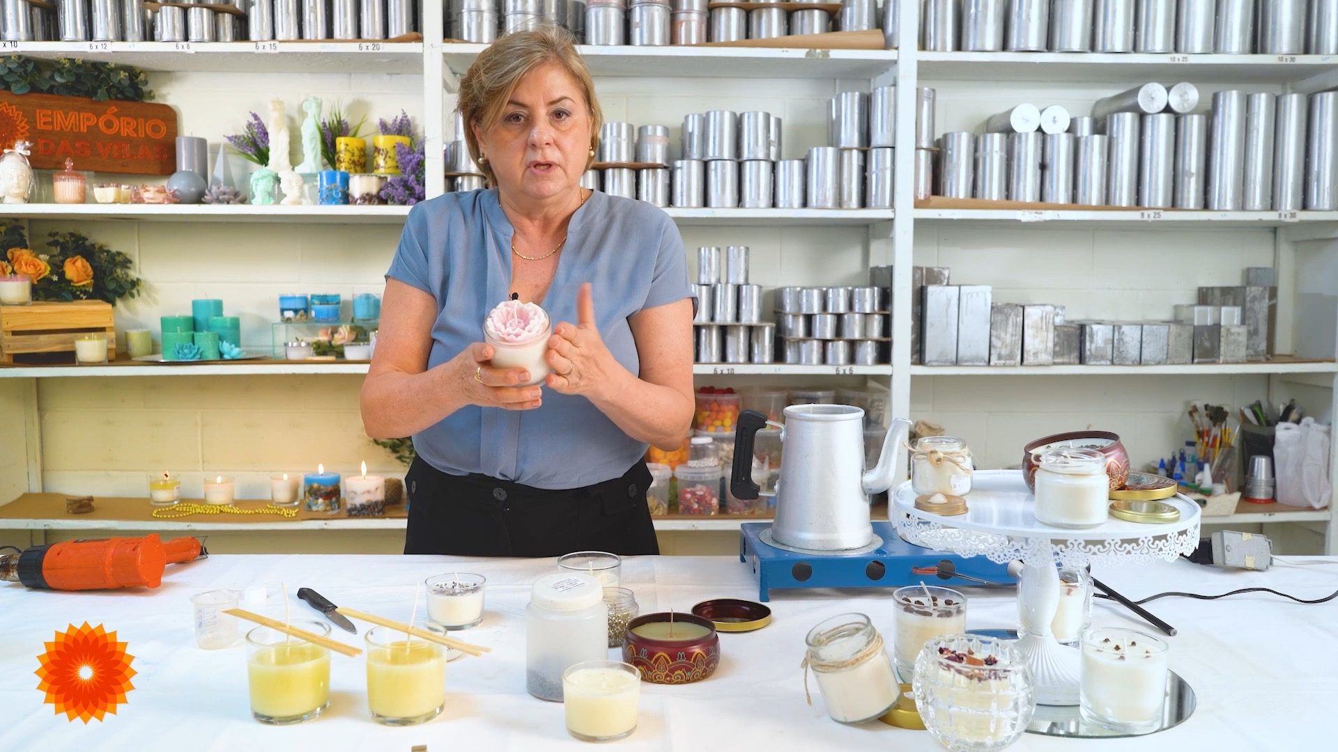 Vela Perfumada de Cera Natural